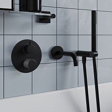 Смеситель для ванны PAINI Cox Grip встраиваемый, черный брашированный PVD (PZ)