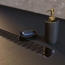 Душевой лоток PAINI Medium 550 мм, черный матовый