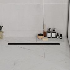 Душевой лоток PAINI Slim Line 700 мм D50, черный матовый