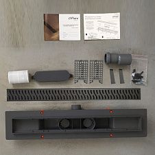 Душевой лоток PAINI Harmony 450 мм, черный матовый